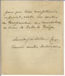 Carta de Aníbal de Mello e Sousa.
