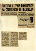 Portugal é o tema dominante na conferência de Helsínquia