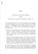 Cópia da minuta de alteração ao contrato celebrado entre a Câmara Municipal de Lisboa e a NOGA-Hotel Lisboa, SA