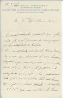 Carta de António Ferrão para António José de Almeida.
