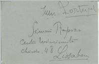 Rascunho de carta de António José de Almeida para Simões Raposo.