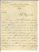 Carta de Artur José Gonçalves para António José de Almeida