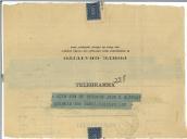 Telegrama de Alberto Veloso para António José de Almeida.