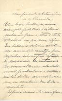 Carta de Aresta Branco para António José de Almeida.