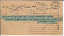 Telegrama de Montes Sierra para António José de Almeida.