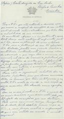 Cópia de carta de António José de Almeida para Manuel Luís Coelho da Silva.