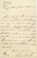 Carta do médico Eusébio Leão para António José de Almeida.