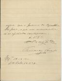 Carta de Francisco da Silva Corado para António José de Almeida.