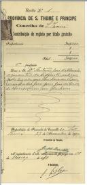 Recibo de impostos pagos por António José de Almeida.