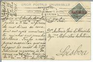 Bilhete-postal de António Henriques Simões para António José de Almeida