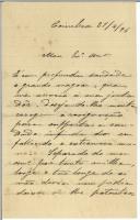 Carta de Elisiário Ferraz para [António José de Almeida].