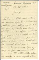 Carta de Furtado de Mendonça para António José de Almeida