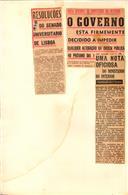 Recortes de jornal sobre acontecimentos universitários publicados no dia 28 de abril de 1962