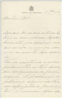 Carta de Feio Terenas para António José de Almeida