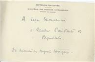 Carta de Júlio Dantas para António José de Almeida.