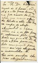 Cartão pessoal de Olívia Soares da Silveira para [António José de Almeida].