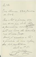 Cópia de carta de António José de Almeida 