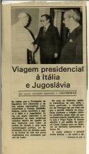 Viagem presidencial à Itália e Jugoslávia
