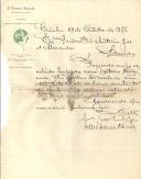 Carta do livreiro Francisco França Amado para António José de Almeida.