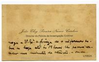 Cartão pessoal de Luís Alves de Andrade [para António José de Almeida].