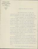 Carta da Associação de Fabricantes de Cortiça e Rolhas para António José de Almeida.