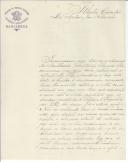 Carta da Associação dos Bombeiros Voluntários Progresso Barcarenense para António José de Almeida.