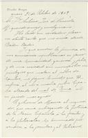 Carta de Nicolás Bengoa para António José de Almeida.