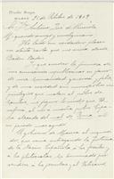 Carta de Nicolás Bengoa para António José de Almeida.