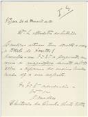 Carta de Eleutério da Cunha Santa-Rita para António José de Almeida.