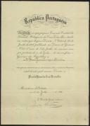 Certificado de atribuição da Placa de Honra da Cruz Vermelha a Maria Joana Queiroga 