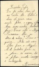 Carta de Bernardino Luís para seu pai Bernardino Machado