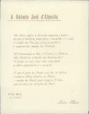 Poema intitulado "A António José d'Almeida"