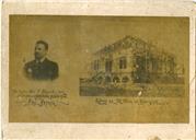Fotografia de António José de Almeida e edifício da Pro-Patria