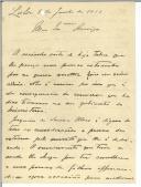 Carta de Anselmo Braancamp de Matos para António José de Almeida