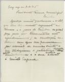 Cópia de carta de António José de Almeida para o Presidente da Câmara Municipal de Coimbra