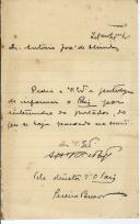 Carta de Pereira Bravo para António José de Almeida.