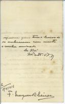 Carta de F. Marques Ribeiro para António José de Almeida.
