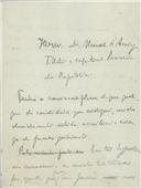 Rascunho de carta de António José de Almeida para Manuel de Arriaga.