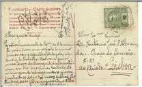 Bilhete-postal de Brito para António José de Almeida.