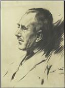 Retrato a carvão de Carlos Reis