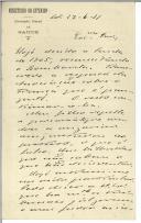 Carta de Ricardo de Almeida Jorge para António José de Almeida