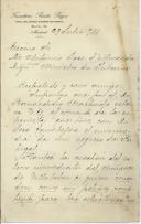 Carta de Faustino Prieto para António José de Almeida.