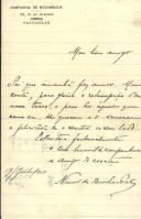Carta de Nuno de Bulhão Pato para [António José de Almeida].