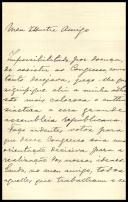 Carta de Ribeiro de Carvalho para António José de Almeida.