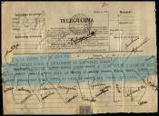Telegrama do Governador Civil de Vila Real para António José de Almeida.