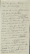 Rascunho de carta de António José de Almeida para Aquilino Ribeiro