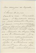 Cópia de carta de António José de Almeida para José de Nápoles