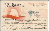 Bilhete-postal de F. Perdigão para [António José de Almeida].