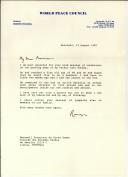 Carta de Romesh Chandra para Francisco da Costa Gomes
