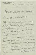 Rascunho de carta de António José de Almeida [para França Borges].